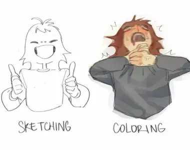 《恨死上色的繪師》畫草稿的時候最快樂?很多人覺得線稿才是最痛苦的步驟