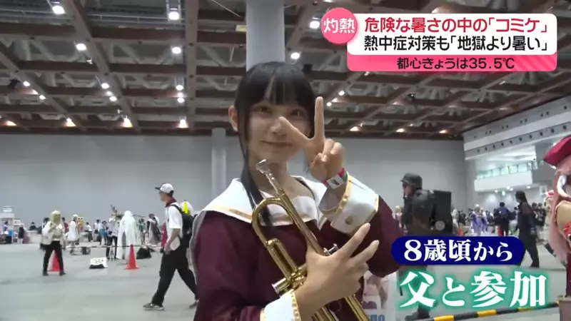 《14歲Coser Kapo參加C104》爸爸是幕後大功臣 幫忙指揮排隊還要控管水分補給