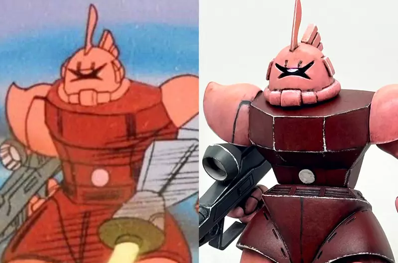 網友創作立體化《夏亞專用傑爾古格》畫風崩壞版 完全再現畫面NG的感覺