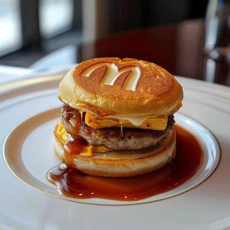 告訴AI把麥當勞弄成高級餐廳的樣子看看 結果大麥克跟麥克雞塊通通變成精緻的西式料理惹