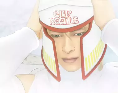 日清惡搞新創意 翻玩遊戲《幻境神界》,戴上這樣的泡麵沒問題嗎?逮救補萌大奶