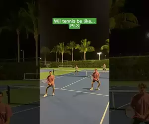 網友重現《Wii Sports 網球》的真人遊戲畫面 那個律動感整齊劃一的感覺超好笑