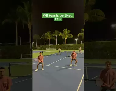 網友重現《Wii Sports 網球》的真人遊戲畫面 那個律動感整齊劃一的感覺超好笑