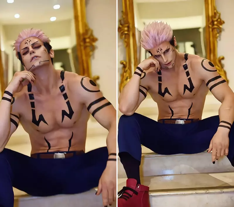 義大利猛男Coser《Taryn》神還原咒術迴戰「兩面宿儺」、「伏黑甚爾」造型,一身健美肌肉簡直無可挑剔 義大利猛男Coser《Taryn》神還原咒術迴戰「兩面宿儺」、「伏黑甚爾」造型,一身健美肌肉簡直無可挑剔