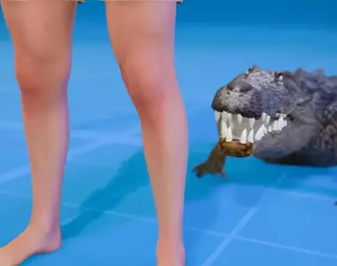 被鱷魚咬住怎麼辦?避免被死亡翻滾的方法就是跟著鱷魚一起翻