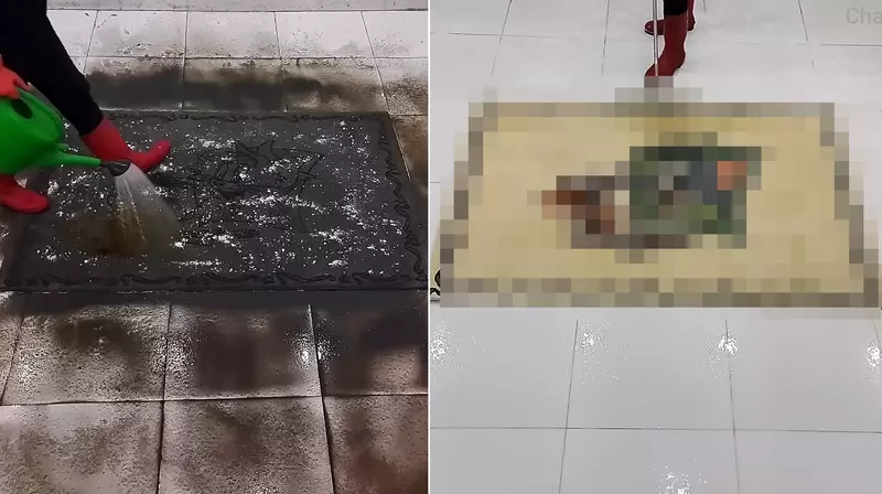 超療癒沖洗影片 搞不清楚怎麼弄到這麼黑的？不重要，因為有480萬人觀看過後覺得清洗的過程超級爽