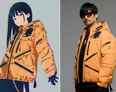 死亡擱淺2×ACRONYM的聯名外套「J91-WSDB」,不僅小島秀夫當起了模特兒穿穿,就連插畫家伊右群筆下的「莉可麗絲」瀧奈也來帥一波
