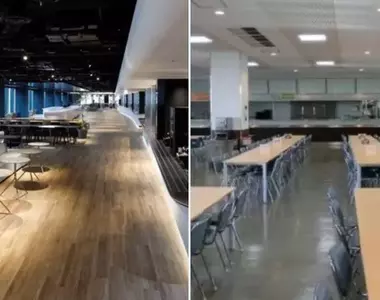 《兩種員工餐廳比一比》網友抱怨公司偏袒左邊 但也有人覺得右邊設計明明比較好?