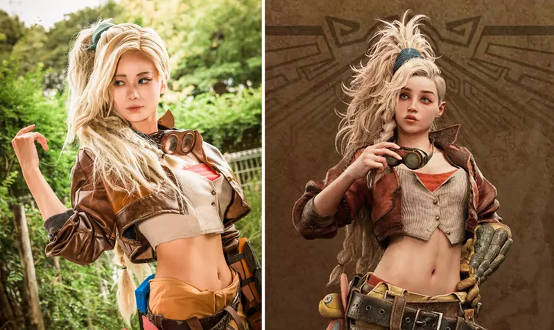 魔物獵人荒野Cos《調查隊工匠 潔瑪》完成度之高就連三太子也是高度讚賞(大心)