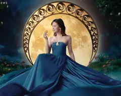 北川景子美美代言森永「MOONLIGHT」餅乾 廣告風格以藝術家「慕夏」的美術風格拍攝