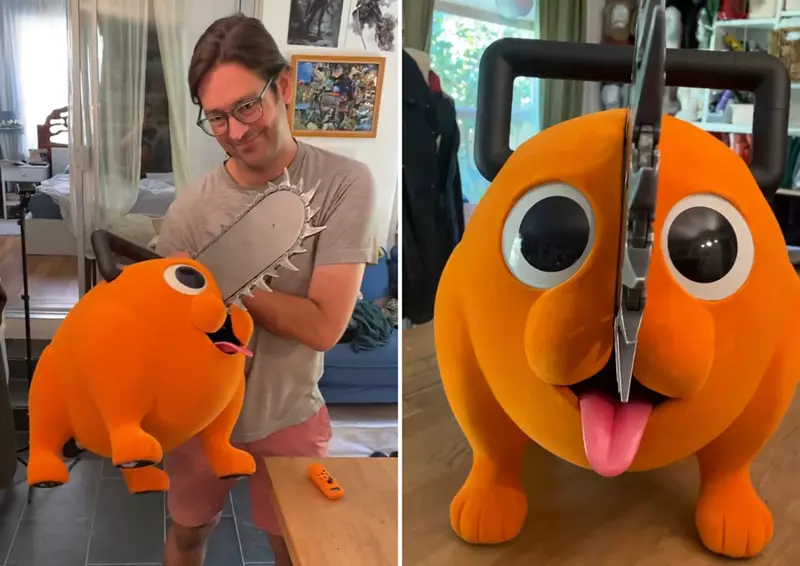 網友製作《波奇塔》鏈鋸人可動版模型 不但電鋸會轉而且連尾巴都還會搖~敲可愛❤ 網友製作《波奇塔》鏈鋸人可動版模型 不但電鋸會轉而且連尾巴都還會搖~敲可愛❤