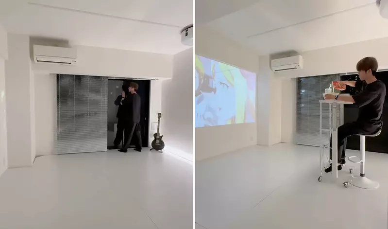 日本Z世代的極簡生活 家裡乾乾淨淨簡簡單單,電視都不用買用投影機把畫面打在牆壁上就能看片 日本Z世代的極簡生活 家裡乾乾淨淨簡簡單單,電視都不用買用投影機把畫面打在牆壁上就能看片