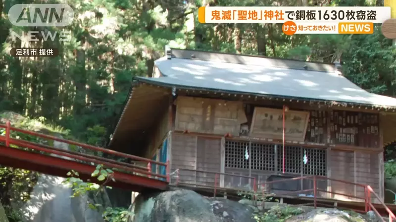 鬼滅之刃聖地被盜事件 原本神社屋頂上的銅板被偷走了1630塊,損失近65萬日圓 鬼滅之刃聖地被盜事件 原本神社屋頂上的銅板被偷走了1630塊,損失近65萬日圓