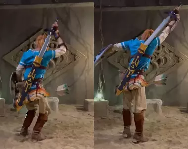 cos《薩爾達傳說》林克時coser發現的問題 這把大師之劍怎麼拔不出來！？