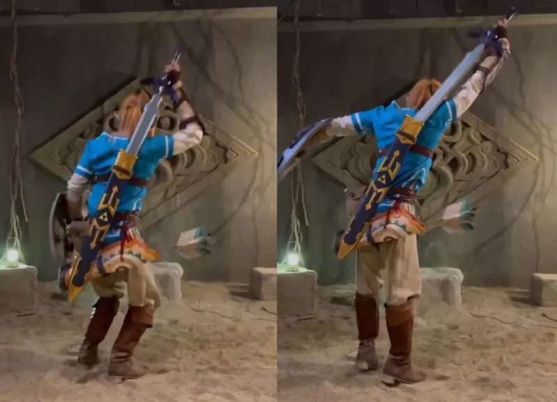 cos《薩爾達傳說》林克時coser發現的問題 這把大師之劍怎麼拔不出來!? cos《薩爾達傳說》林克時coser發現的問題 這把大師之劍怎麼拔不出來!?