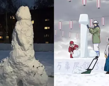 葉卡捷琳堡當地的《男性器雪像》這不是新阿姆斯特朗旋風噴射阿姆斯特朗砲嗎?做得挺像的 ...