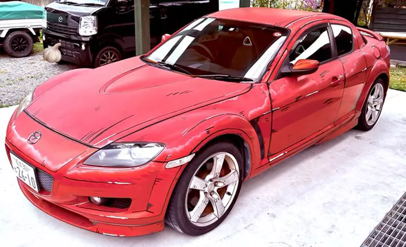 漫畫風塗裝《馬自達RX-8》像極了「頭文字D」或「灣岸競速」的車子,腦中「deja vu」的音樂聲馬上就跑了起來 漫畫風塗裝《馬自達RX-8》像極了「頭文字D」或「灣岸競速」的車子,腦中「deja vu」的音樂聲馬上就跑了起來