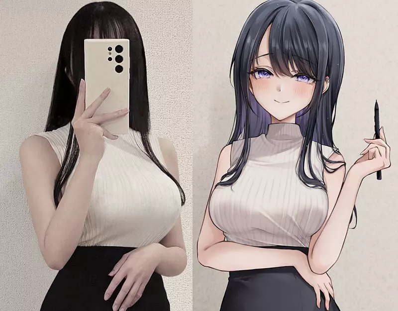 《凸顯胯下曲線的裙子》日本巨乳美女繪師分享自畫像 布料緊貼身體的畫法爆爭議 《凸顯胯下曲線的裙子》日本巨乳美女繪師分享自畫像 布料緊貼身體的畫法爆爭議