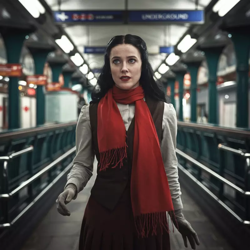 聖誕節都市傳說《英國地鐵站裡的紅圍巾婦人》只在這天出現還會跟工作人員跟乘客招手