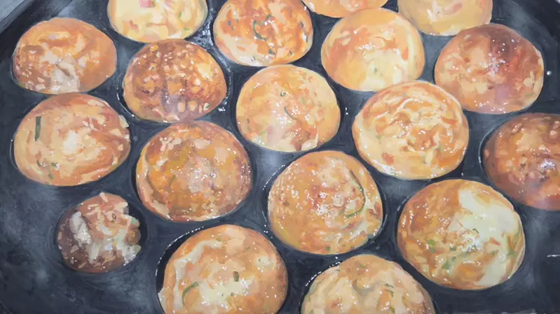 完全用畫的將《章魚燒料理全過程》描繪下來 日本廚師兼實力派畫家就是這麼厲害