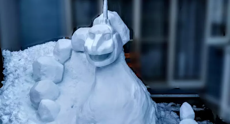 堆雪人高手今年再度出動 超高完成度作品所有創作都由他自己獨力完成 堆雪人高手今年再度出動 超高完成度作品所有創作都由他自己獨力完成