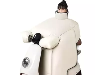 冬天騎士必備《摩托車防寒罩》正面90%以上全遮擋,讓你即便霸王級寒流來了都不怕