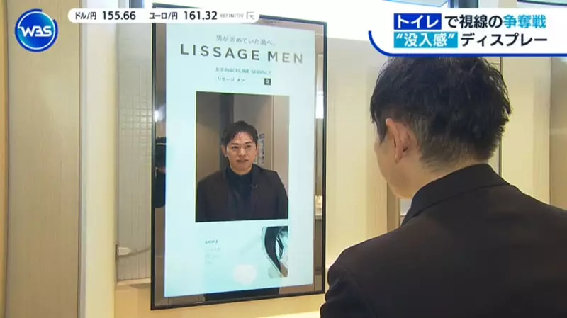 《數位廣告鏡子》日本實驗最新廣告形式 連上廁所洗手的15秒商機也不能放過