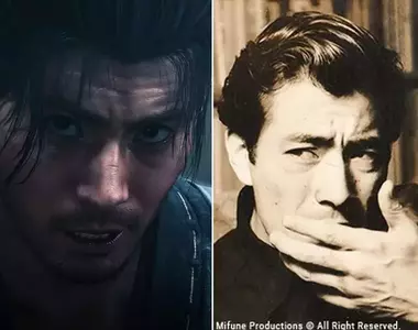 宣傳影片《鬼武者劍之道》全新主角「宮本武藏」由資深明星三船敏郎擔任臉模