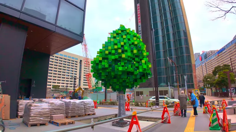 福岡新景點《像素樹 PixelTree》象徵自然與科技共存來自阿根廷藝術家「Leandro Erlich」創作的作品 福岡新景點《像素樹 PixelTree》象徵自然與科技共存來自阿根廷藝術家「Leandro Erlich」創作的作品