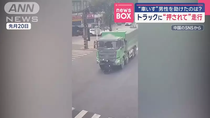 地獄梗新聞《被貨車推著跑的輪椅阿公》所幸這件事過程中並沒有任何輪椅遭到損壞擠壓 地獄梗新聞《被貨車推著跑的輪椅阿公》所幸這件事過程中並沒有任何輪椅遭到損壞擠壓