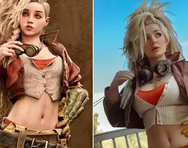 《魔物獵人荒野》調查隊工匠「潔瑪」的Cosplay，看完之後都想找她做武器了說