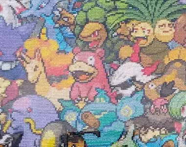 《精靈寶可夢大型刺繡》日本刺繡達人耗時4年完成的驚人作品