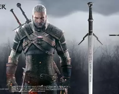 國外廠商推出《巫師》傑洛特銀劍、鋼劍1:1比例武器複製品