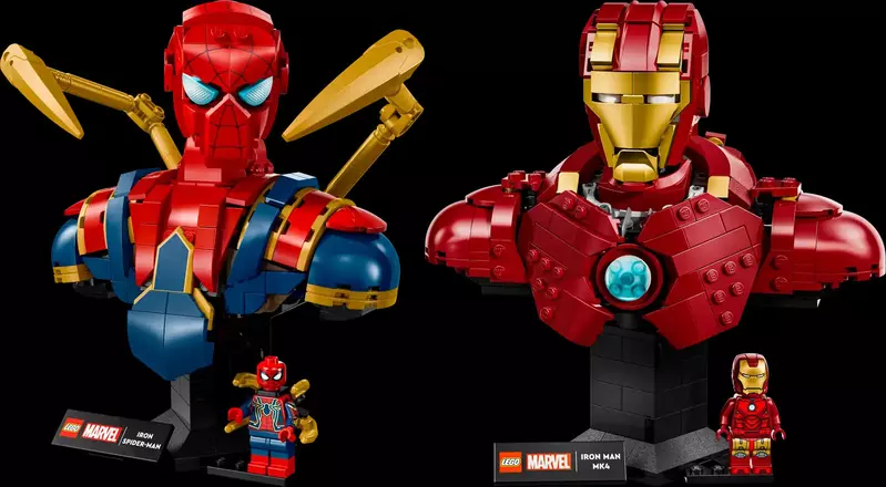 樂高推出《鋼鐵人＆蜘蛛人》精緻半身像積木模型