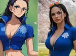 讓AI表現出《航海王真人版》的模樣 尾田大神設計女性角色的那個〝大〞，AI是有接收到數據的唷