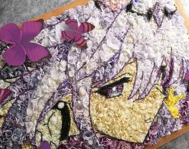 網友試著用插花藝術表現《遐蝶》也就是「崩壞:星穹鐵道」當中的人氣角色