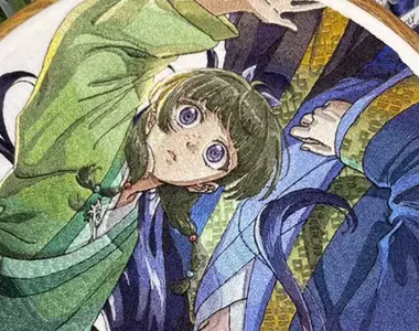 網友手工縫製《藥師少女的獨語》主角貓貓&壬氏 共使用了139種顏色才表現出如同動畫般的光澤質感