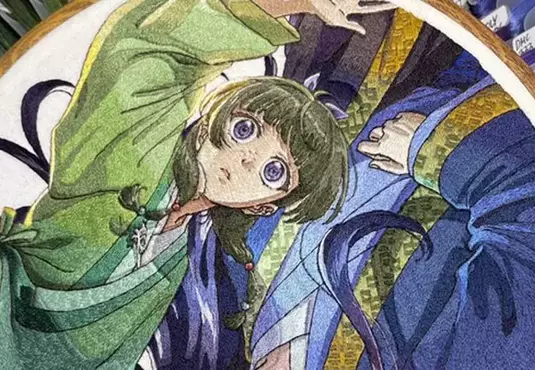  網友手工縫製《藥師少女的獨語》主角貓貓＆壬氏 共使用了139種顏色才表現出如同動畫般的光澤質感