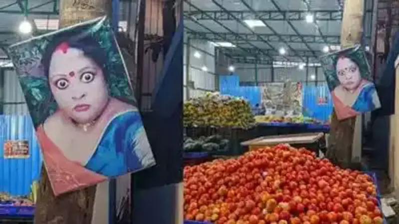 印度水果攤的簡約防盜海報 稱不上什麼高科技但給人的震撼力百分百