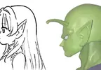 《精靈耳朵的畫法》角度不知道怎麼畫嗎？漫畫家推薦七龍珠的比克公仔超好用