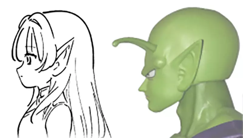 《精靈耳朵的畫法》角度不知道怎麼畫嗎？漫畫家推薦七龍珠的比克公仔超好用