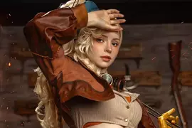 《魔物獵人荒野》調查隊工匠「潔瑪」的Cosplay 這次由「惡靈古堡」艾殊莉身體模特兒出馬，這身材感覺就對了❤