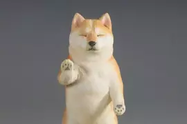 佛像雕刻師創作的《阿彌陀柴犬》這個逐漸昇華的表情看了真讓人心情沉澱啊 佛像雕刻師創作的《阿彌陀柴犬》這個逐漸昇華的表情看了真讓人心情沉澱啊