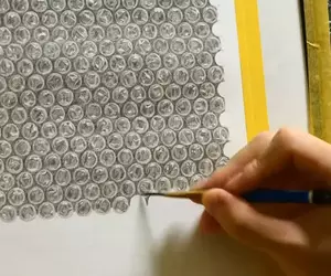 鉛筆畫家手繪泡泡紙作品 五年前分享在YT沒爆！結果五年後貼到推特(X)上結果來個大反轉