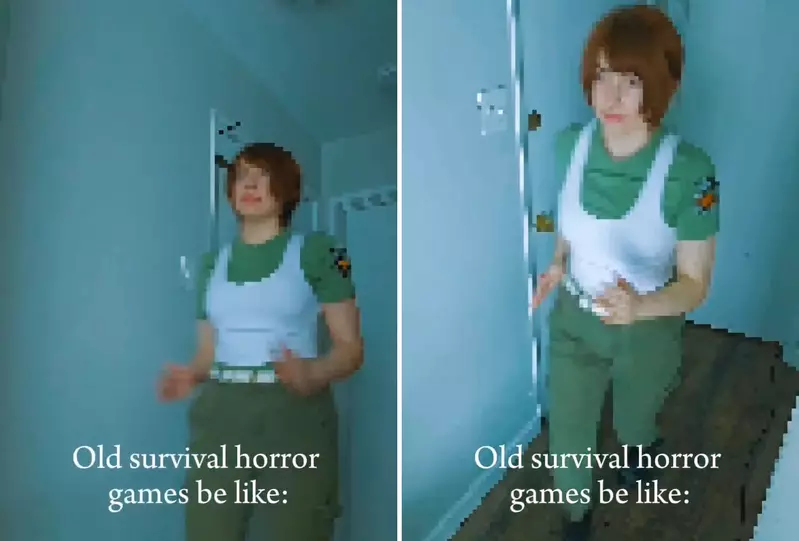 重現PS1時期《惡靈古堡1代》的遊戲感覺 那個模糊的碼賽克感才是最有醍醐味的地方呀