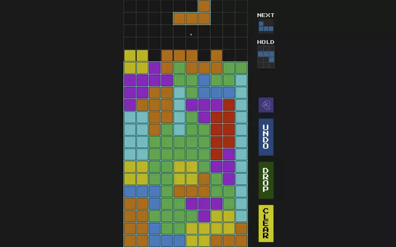 線上免費玩的俄羅斯方塊《LazyTetris》任何你想打發時間的空檔都可以拿出來play