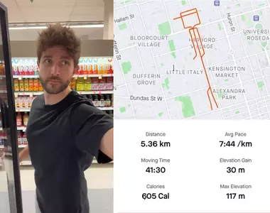 加拿大會計師《Duncan McCabe》使用 Strava 記錄跑步路線,並且把每一天的軌跡接起來做成火柴人動畫