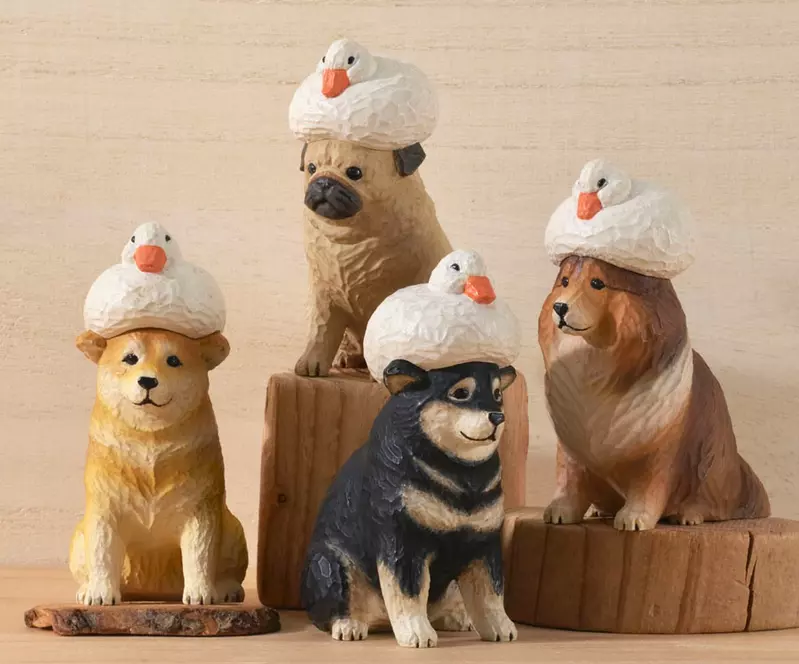 扭蛋商品《狗頂鴨》木雕造型小物預計七月下旬推出 一共四款超可愛