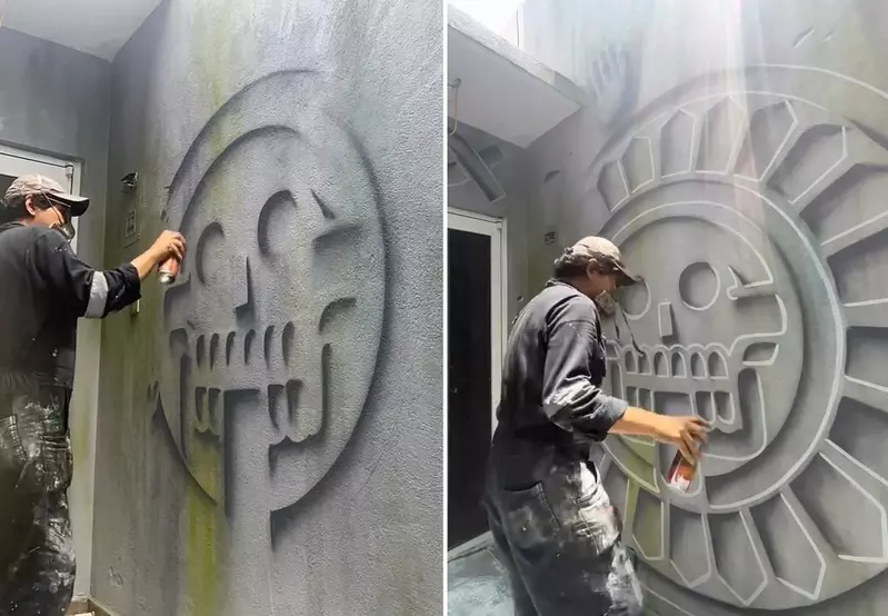 墨西哥藝術家《Jesús Vherdhe》把噴漆玩成像石雕藝術般的創作 墨西哥藝術家《Jesús Vherdhe》把噴漆玩成像石雕藝術般的創作
