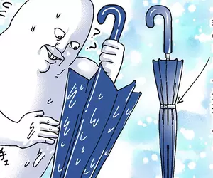 《下雨天的困擾》漫畫家吐槽雨傘綁帶總是找不到 網友們長年都有同樣的問題